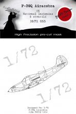 1/72 Bell P-39Q Airacobra national insignia paint mask for Ibg