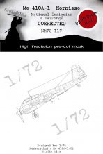 1/72 Me-410A-1/U-2 & U4 National Insignia mask for Airfix