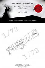 1/72 Me-262A Schwalbe National Insignia mask for Hasegawa