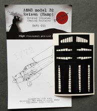 1/72 Mitsubishi A6M3 m.32 Reisen Control Surfaces