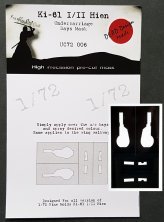 1/72 Kawasaki Ki-61-I Hien Undercarriage Bay paint Masks