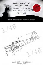 1/48 Mitsubishi A6M2b National Insignia with white outline masks