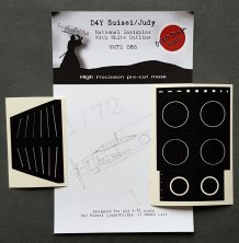 1/72 Yokosuka D4Y Suisei National Insignia and markings masks