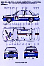 1/43 BMW M3 1989 Rally Tour de Corse decal