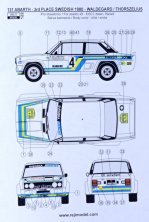 1/24 Fiat 131 Abarth SVENSKA 1980 Monte Carlo & Sweden