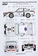 1/24 Quattro Sport S1 Ulster Rally 1985 decals
