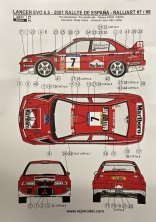 1/24 Transkit Lancer EVO 6,5 2001 Rallye Catalunya decal