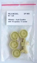 1/24 Audi Quattro  wheels (16 spokes / 5 screws)