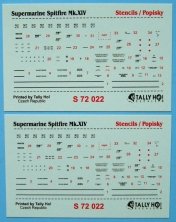 1/72 Supermarine Spitfire Mk.XIV Stencils