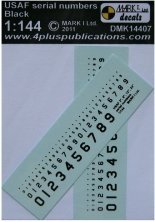 1/144 Decals USAF serial numbers  Black