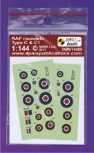 1/144 RAF Type C, C1 roundels, 2 sets