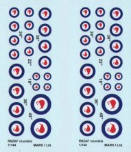1/144 Decals RNZAF roundels (2 sets)
