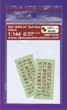 1/144 RAF WWII 24" Dull Red letters, 2 sets