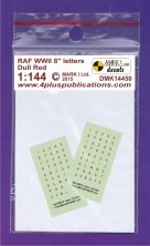 1/144 Decals RAF WWII 8 Dull Red letters