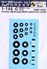 1/144 RAAF WWII roundels Type B , 2 sets