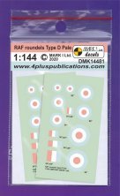 1/144 Decals RAF roundels Type D Pale