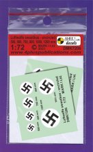 1/72 Luftwaffe Swastikas, encircled White background