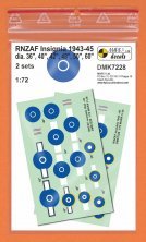1/72 Decals RNZAF Insignia 1943-45 2 sets