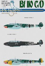 Eagle Cal 1/48 Messerschmitt Bf-110C/D Décals Partie 3 Eagle Cal 1/48 Messerschmitt Bf-110C/D Décals Partie 3