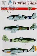 Eagle Cal 1/72 Décals Focke-Wulf Fw-190A/D JG 54 et 26 Eagle Cal 1/72 Décals Focke-Wulf Fw-190A/D JG 54 et 26