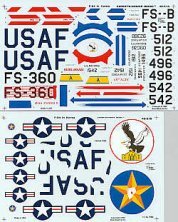 D�calcomanies 1/48 Republic F-84E Thunderjet Korea