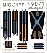 SET MiG-21PF seatbelts FABRIC (EDU)