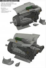 Brassin 1/72 Bf 109G-6 engine for Eduard