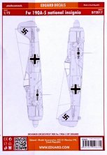 Decals 1/72 Fw 190A-5 national insignia