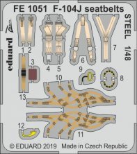 1/48 F-104J seatbelts STEEL