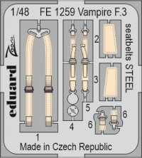 1/48 Vampire F.3 seatbelts STEEL