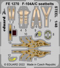 1/48 F-104A/C seatbelts STEEL