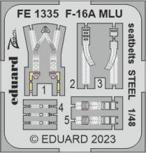 1/48 F-16A MLU seatbelts STEEL