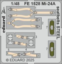 1/48 Mi-24A seatbelts STEEL for Trumpeter