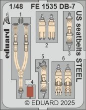 1/48 DB-7 Boston III US seatbelts STEEL for HKM