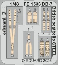 1/48 DB-7 Boston III British seatbelts STEEL for HKM
