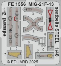 1/48 MiG-21F-13 seatbelts STEEL for Eduard