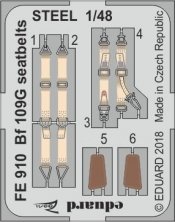 1/48 Bf 109G seatbelts STEEL