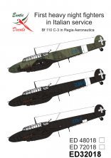 Exotic D�calcomanies Bf-110C-3 Regia Aeronautica 1/32