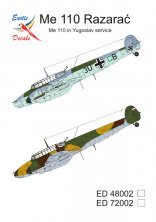 1/72 Me 110 Razarac Me 110 in Yugoslav service decals