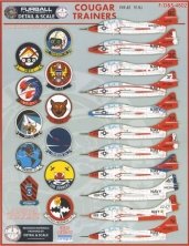 1/48 Colorful Cougar Trainers features markings for 11 F9F-8T/TF