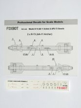 1/72 Stencils for Missile R-73 & APU-73
