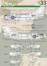 1/32 Vought A-7D Corsair II stencils