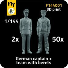 1/144 2x Captain & 50x Sailors with berets