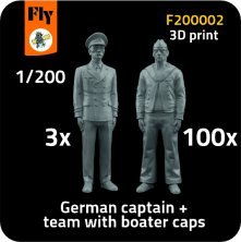 1/200 3x Captain & 100x Sailors with boater caps