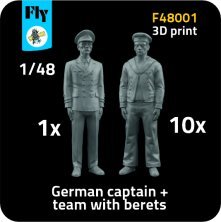 1/48 1x Captain & 10x Sailors with berets