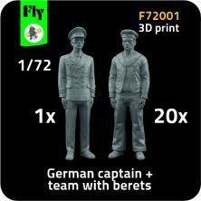 1/72 1x Captain & 10x Sailors with berets