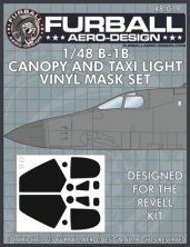 1/48 Rockwell B-1B Canopy and Taxi Light masks