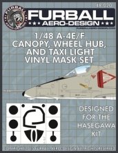 1/48 Douglas A-4E/F Skyhawk Canopy, Wheel Hub, & Taxi Light mask