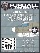 1/48 Vought A-7D/E Corsair Canopy, Wheel Hub, & Taxi Light masks