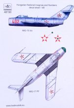 1/48 Hungarian National Insignias and numbers for MAG types 1951